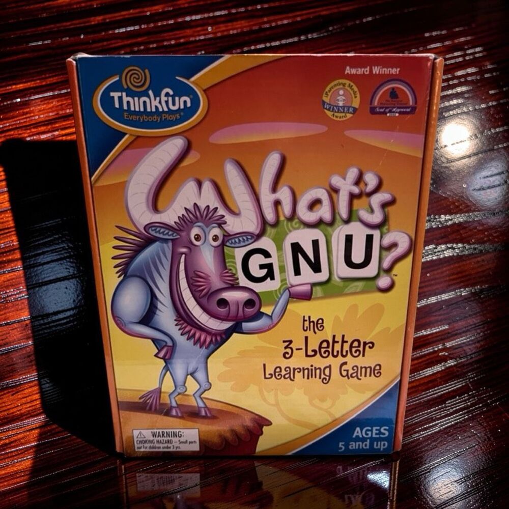 ThinkFun What's Gnu 3-Letter Learning Game for Kids COMPLETE